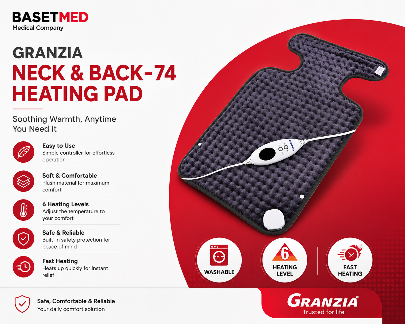 Granzia Neck & Back Heating Pad ||1440