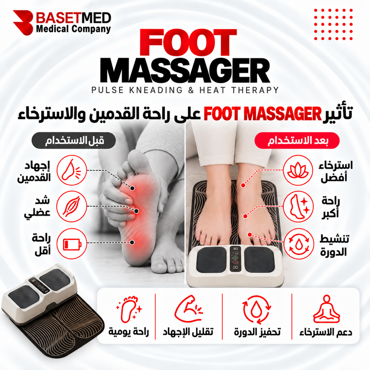 Heated Physiotherapy Foot Massager||1177