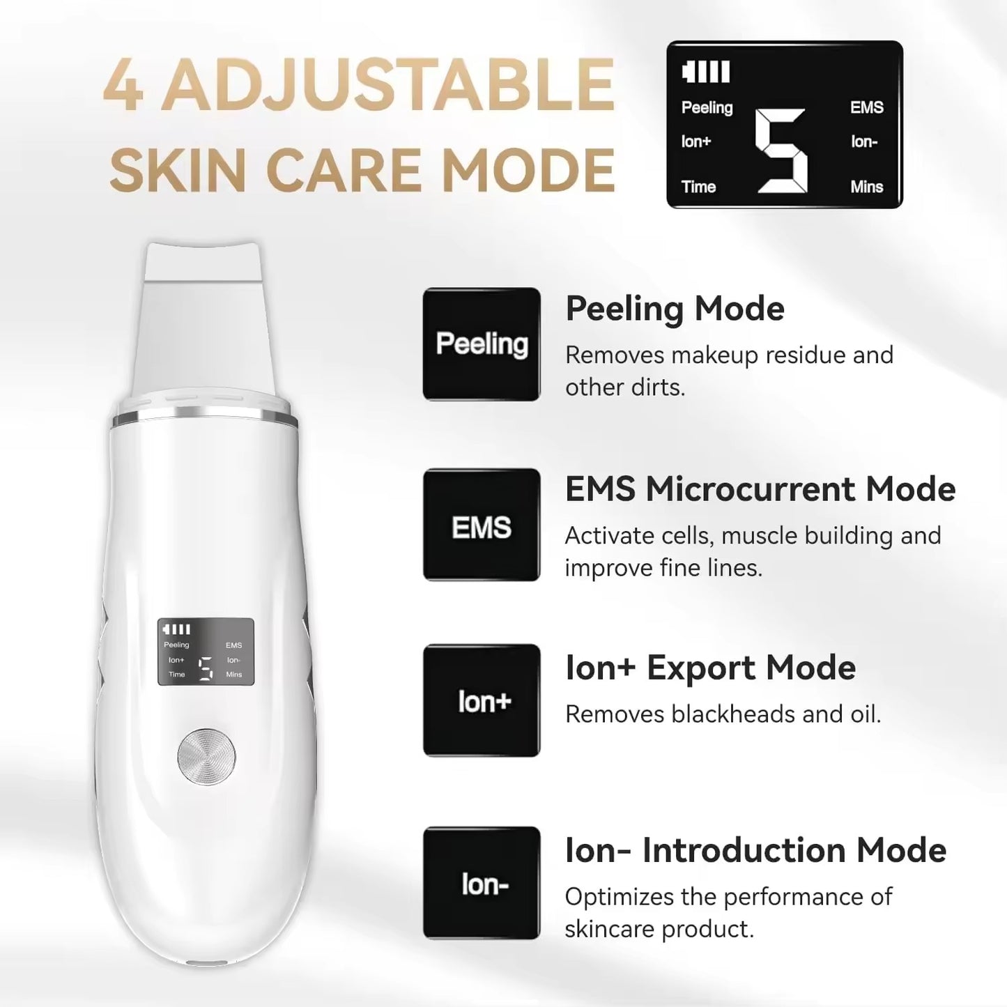 Ultrasonic Skin Scrubber & Blackhead Remover ||1324