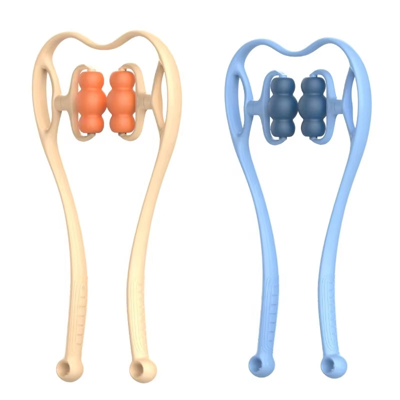 جهاز تدليك يدوي للرقبة – Manual Neck Massager Roller محمول مع 4 كرات تدليك