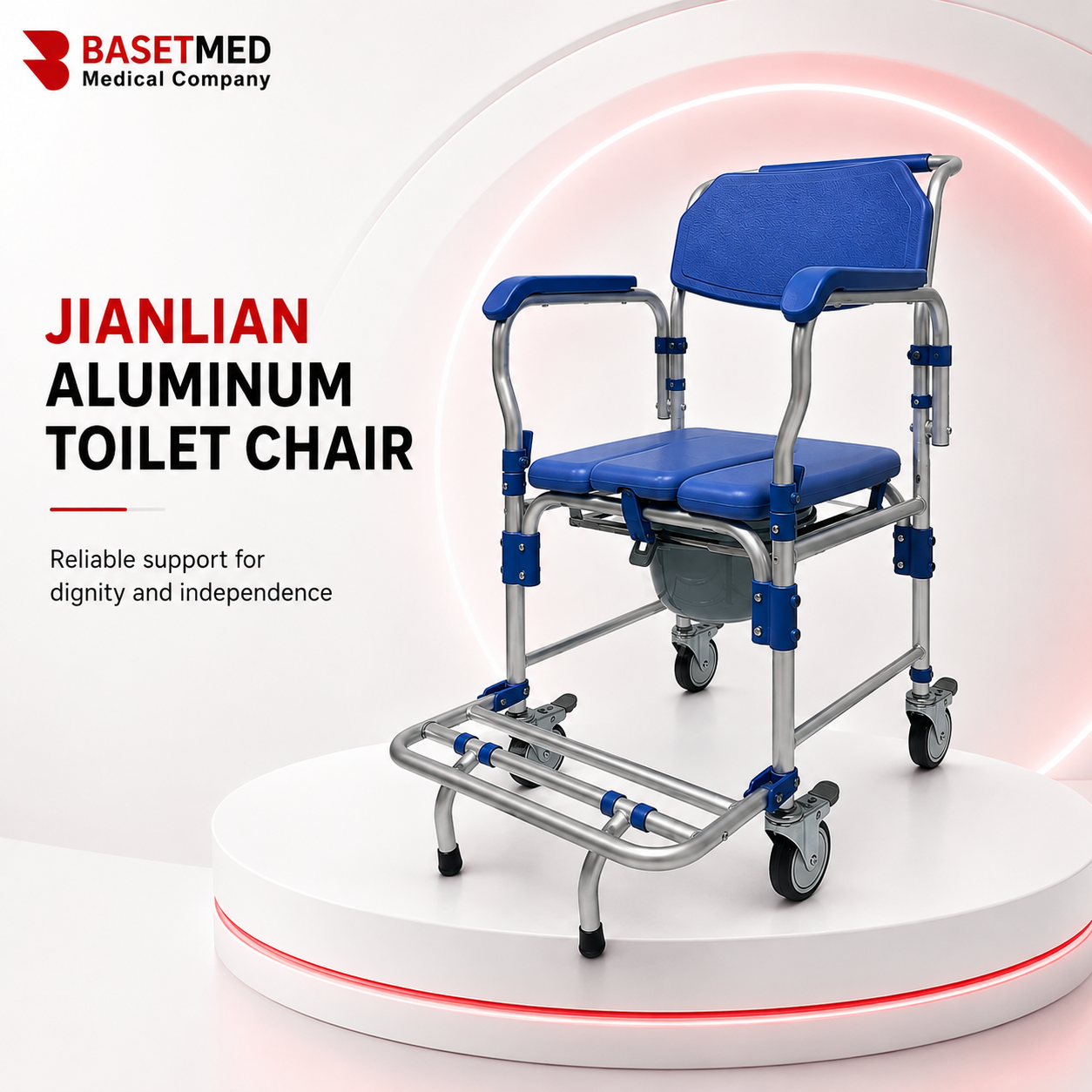 Aluminum Mobile Toilet Chair