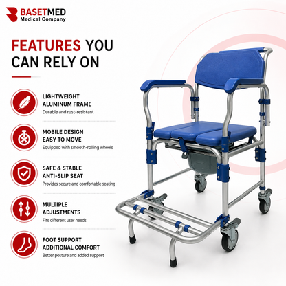 Aluminum Mobile Toilet Chair