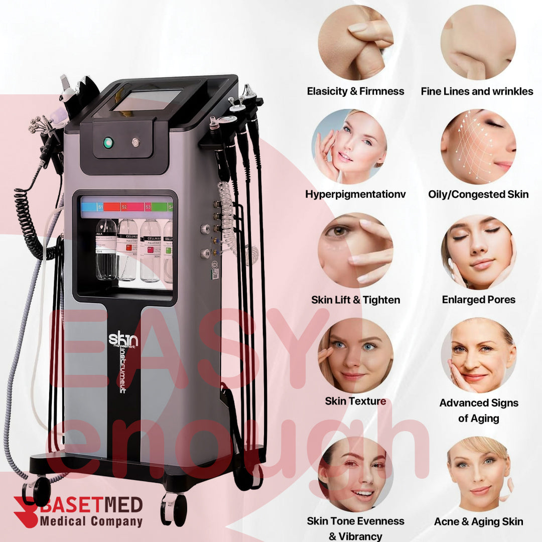 Skin Instrument 10 in 1 HydraFacial Machine | Professional Deep Cleansing & Rejuvenation