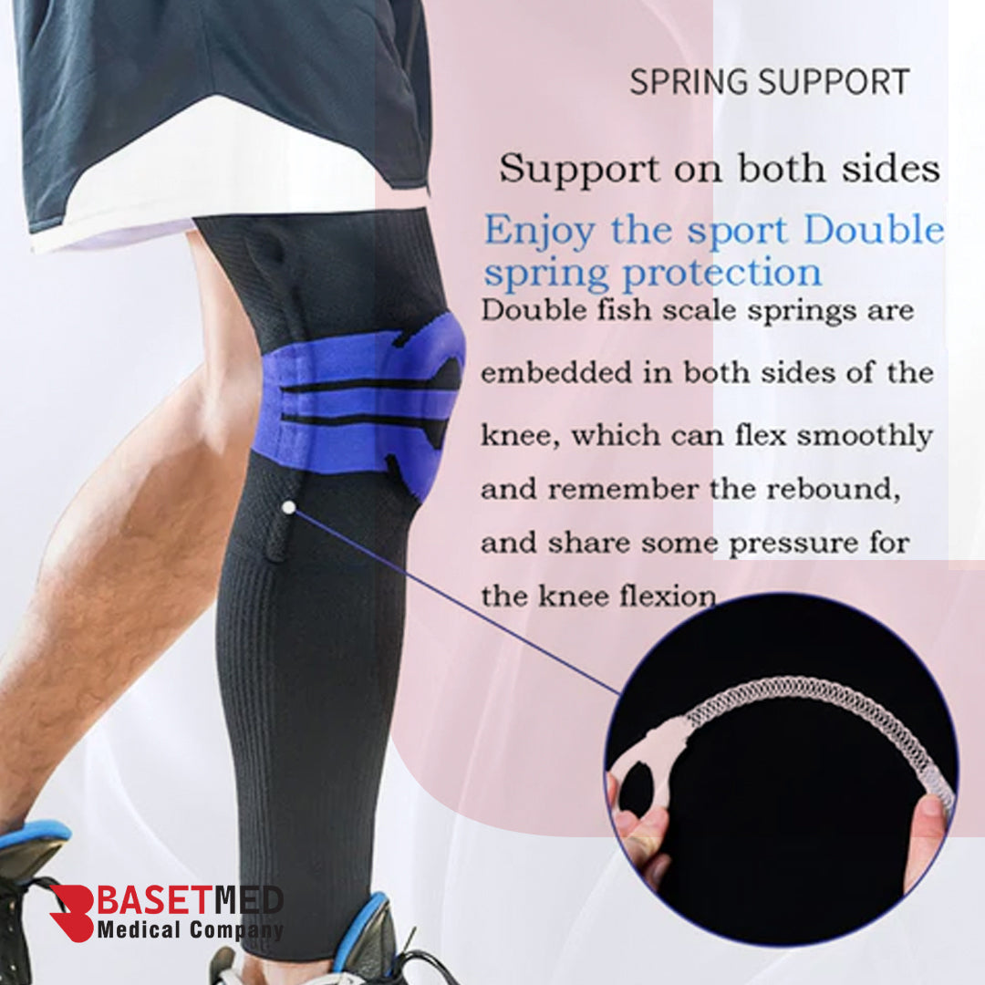 Long Silicone Knee Support Sleeve – Athletic Protection & Stability ||1145