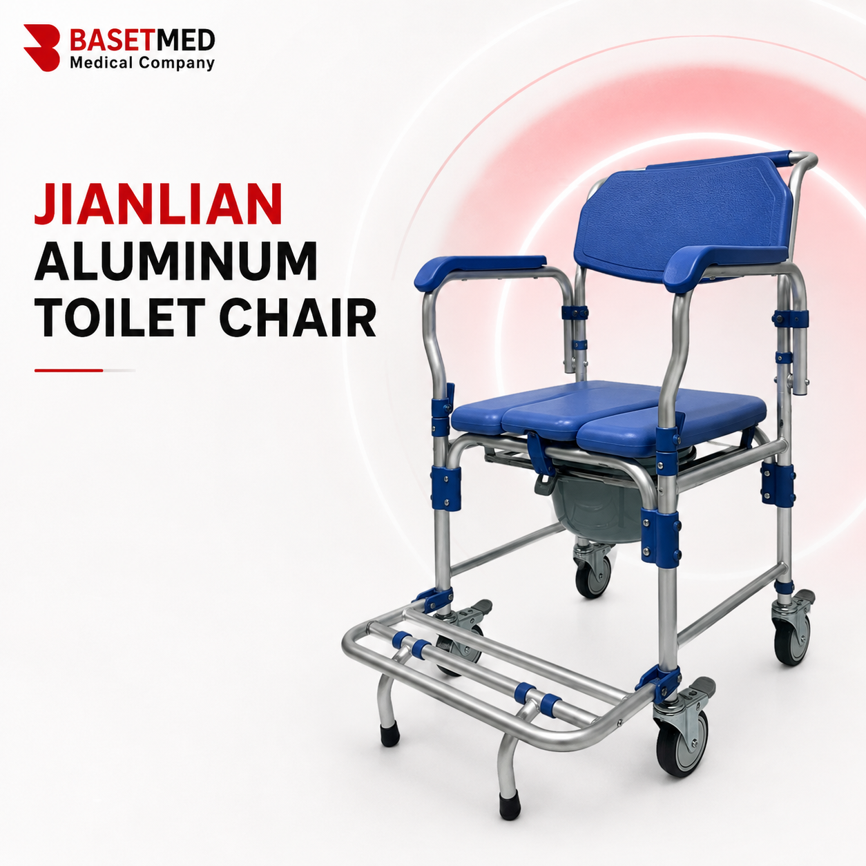 Aluminum Mobile Toilet Chair