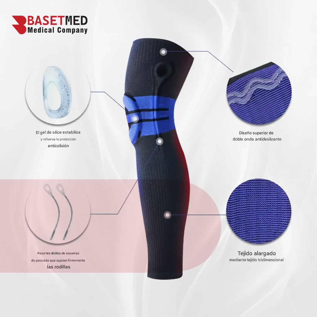 Long Silicone Knee Support Sleeve – Athletic Protection & Stability ||1145