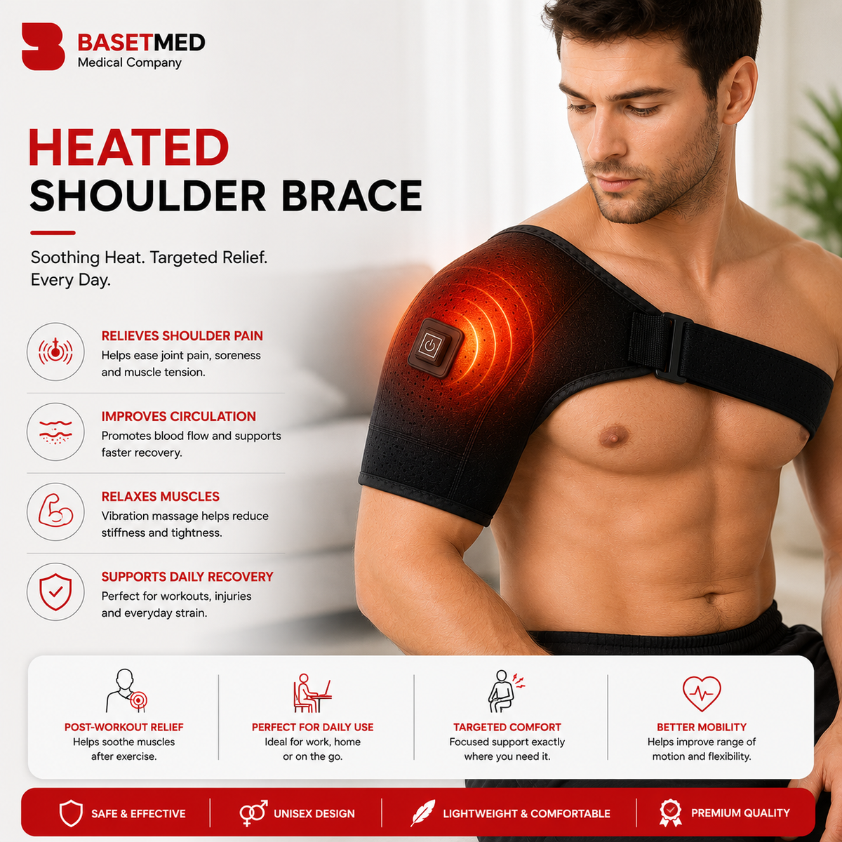Shoulder Heating Pad for Frozen Shoulder Relief ||1266