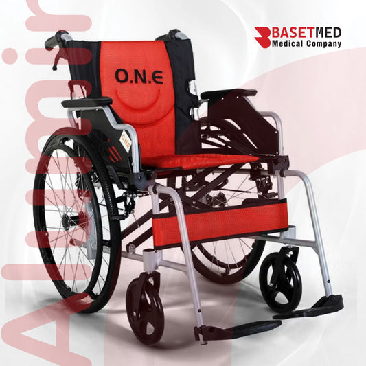 O.N.E Aluminum wheelchair with foldable backrest for adult, elderly, disabled in daily use | CODE 1111