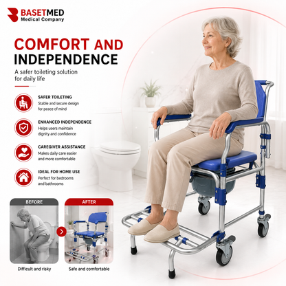 Aluminum Mobile Toilet Chair