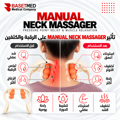 Handheld Neck Massager Roller – Portable with 4 Massage Spheres ||1349