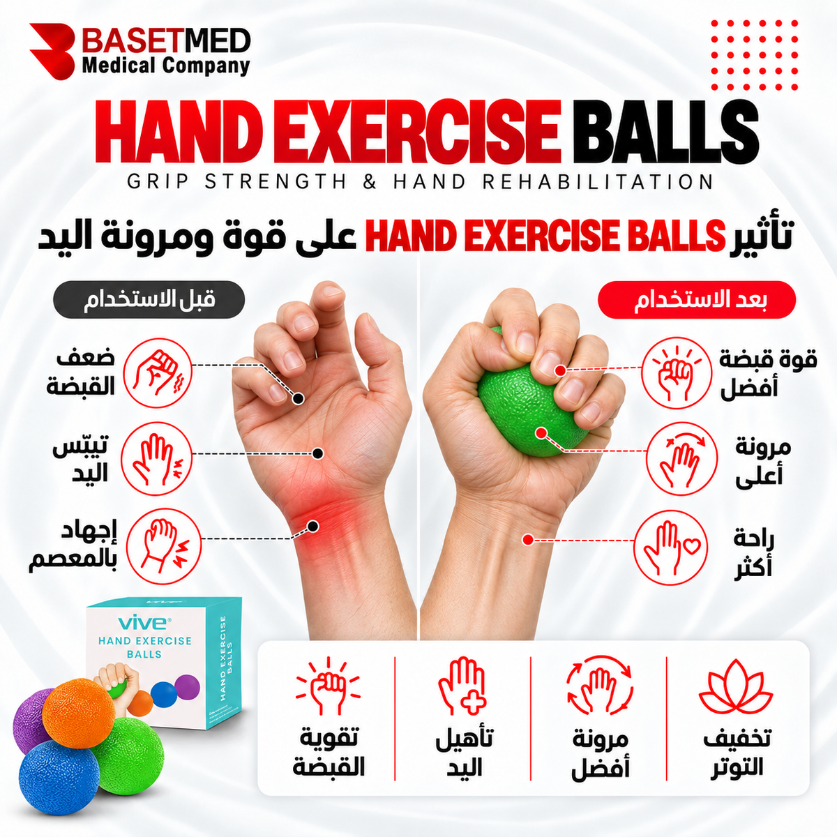 Finger Resistance & Hand Exercise Ball – Therapy for Hand and Wrist Strengthening ||1276