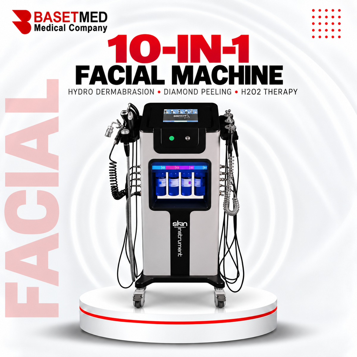 10-in-1 Hydro Dermabrasion & Diamond Microdermabrasion Facial Machine ||1360