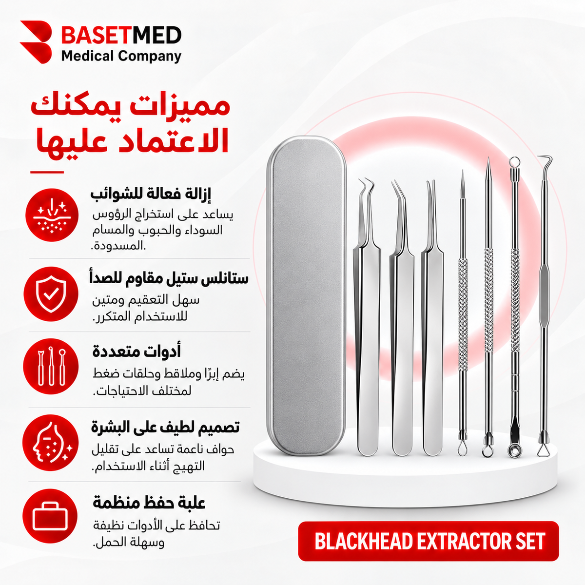 Stainless Steel Blackhead & Acne Extractor Kit | | 1050