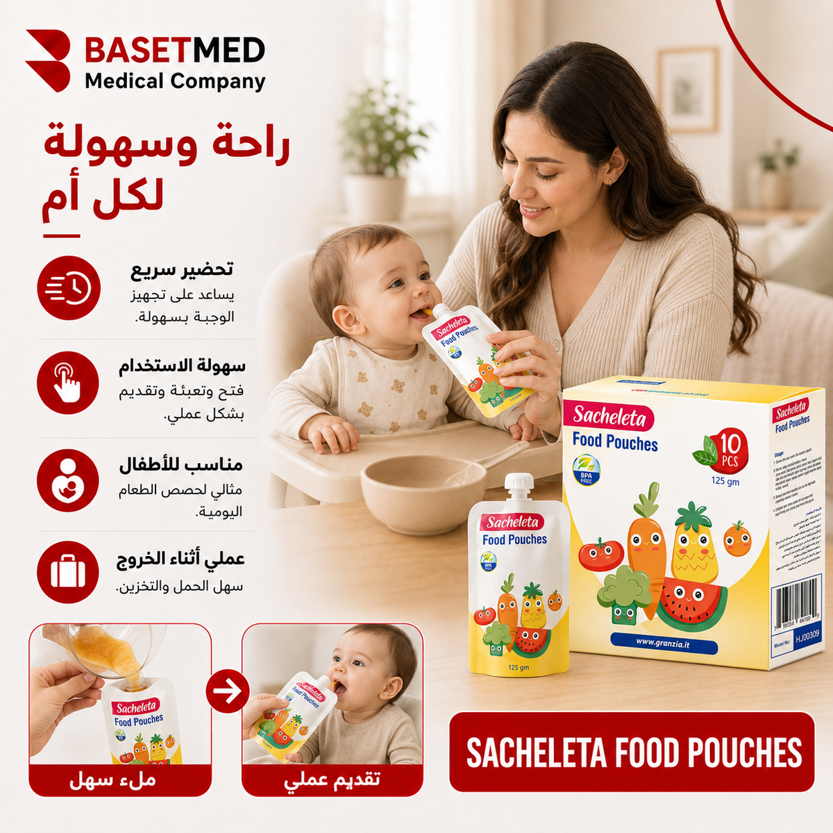 Sacheleta Food Pouches ||1480