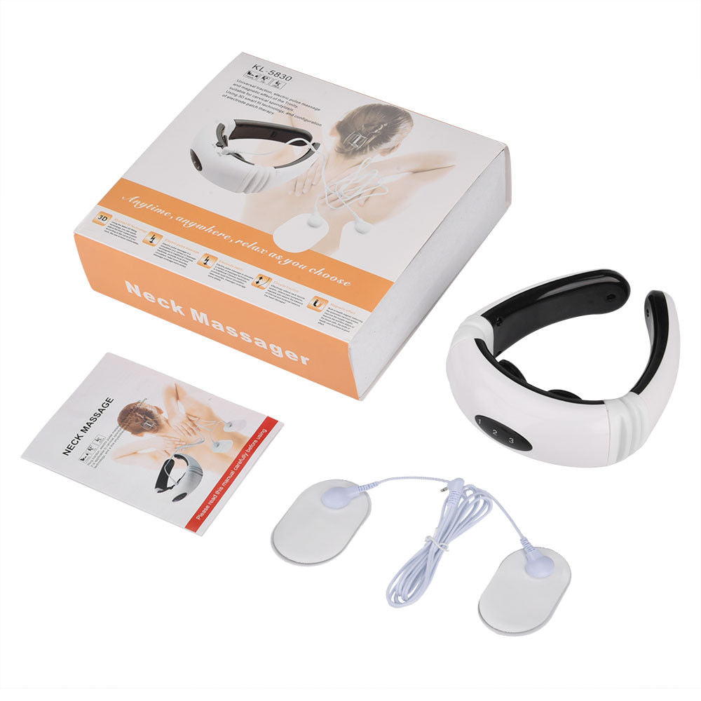 جهاز تدليك الرقبة الكهربائي اللاسلكي – Portable Cordless Neck Massager من خامة ABS عالية الجودة