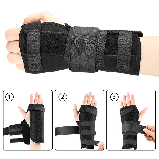دعامة معصم ليلية قابلة للتعديل – Wrist Brace لعلاج متلازمة النفق الرسغي مع دعامتين لتخفيف الألم