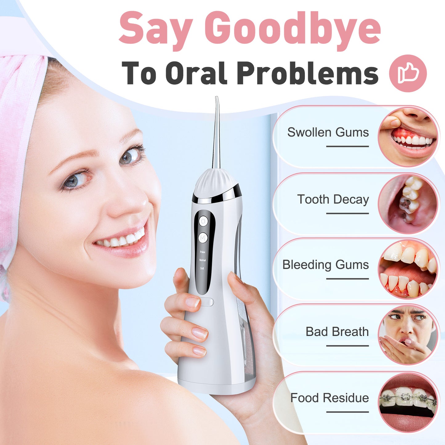 Cordless Portable Water Flosser – Electric Oral Irrigator | 1092