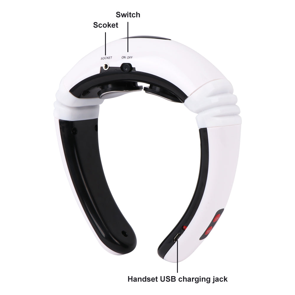 جهاز تدليك الرقبة الكهربائي اللاسلكي – Portable Cordless Neck Massager من خامة ABS عالية الجودة