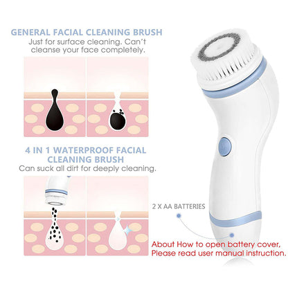Electric 4-in-1 Sonic Blackhead Exfoliating Face Cleaner | CODE 1084
