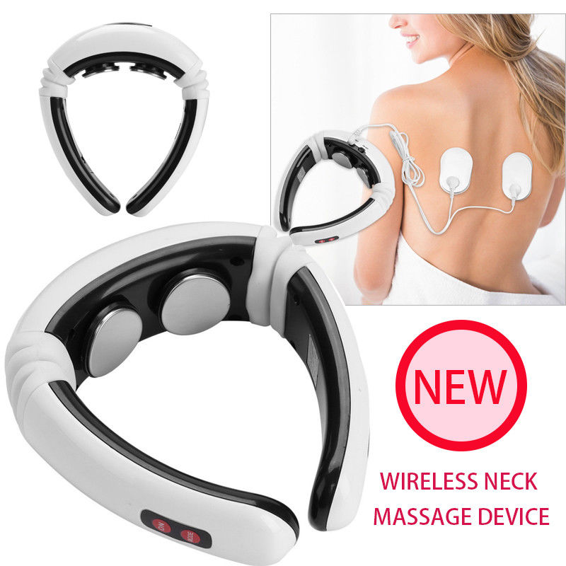 جهاز تدليك الرقبة الكهربائي اللاسلكي – Portable Cordless Neck Massager من خامة ABS عالية الجودة