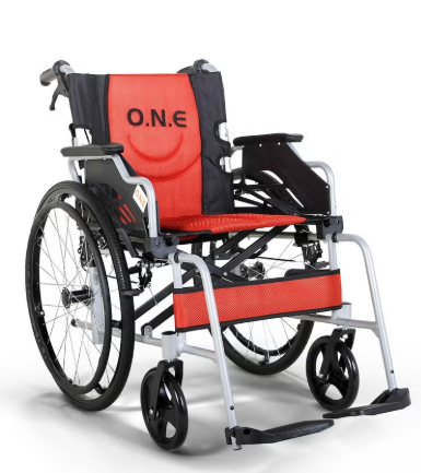 O.N.E Aluminum wheelchair with foldable backrest for adult, elderly, disabled in daily use | CODE 1111