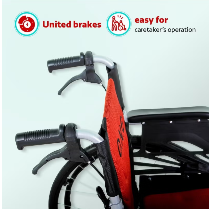 O.N.E Aluminum wheelchair with foldable backrest for adult, elderly, disabled in daily use | CODE 1111