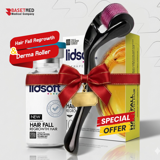 The Hair Density & Growth Duo: 1mm Titanium Derma Roller + Biotin Growth Serum