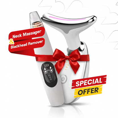 The Total Skin Sculpt & Purify Bundle: 7-in-1 LED/EMS Device + EMS Pore Vacuum